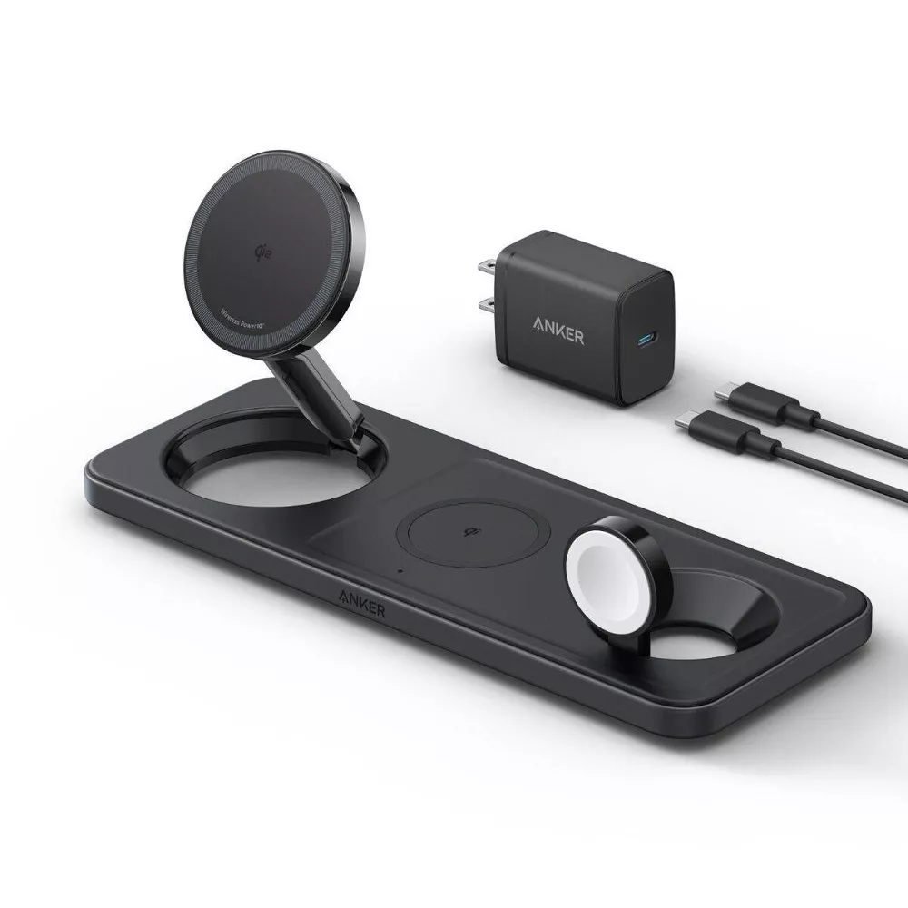 Anker MagGo Wireless Charging Station (3-in-1 Pad) w/ Charger