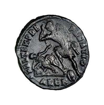 Roman Imperial Horseman Spear ALEA Alexandria DELTA Constantius Gallus Coin