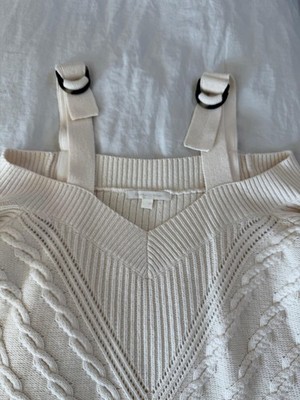 jonathan simkhai sweater XS NWOT White Pullover Buckle So Sexy!