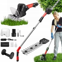 4IN1 Heckenschere Elektro Teleskop Stab Strauch Hecken Schere Trimmer 2000Mah