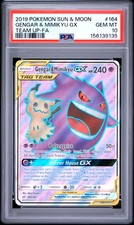 2019 POKEMON SUN & MOON TEAM UP #164 FULL ART/GENGAR & MIMIKYU GX PSA 10 on eBay