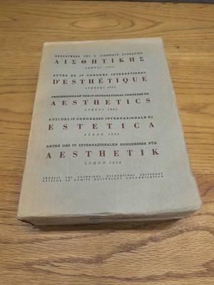 Pepragmena tou d' diethnous synedriou aisthi?tiki?s : Athi?nai 1960 = Actes du I