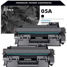 2 Pack CE505A Toner Cartridge For HP 05A LaserJet P2035 P2035N P2055DN P2050.