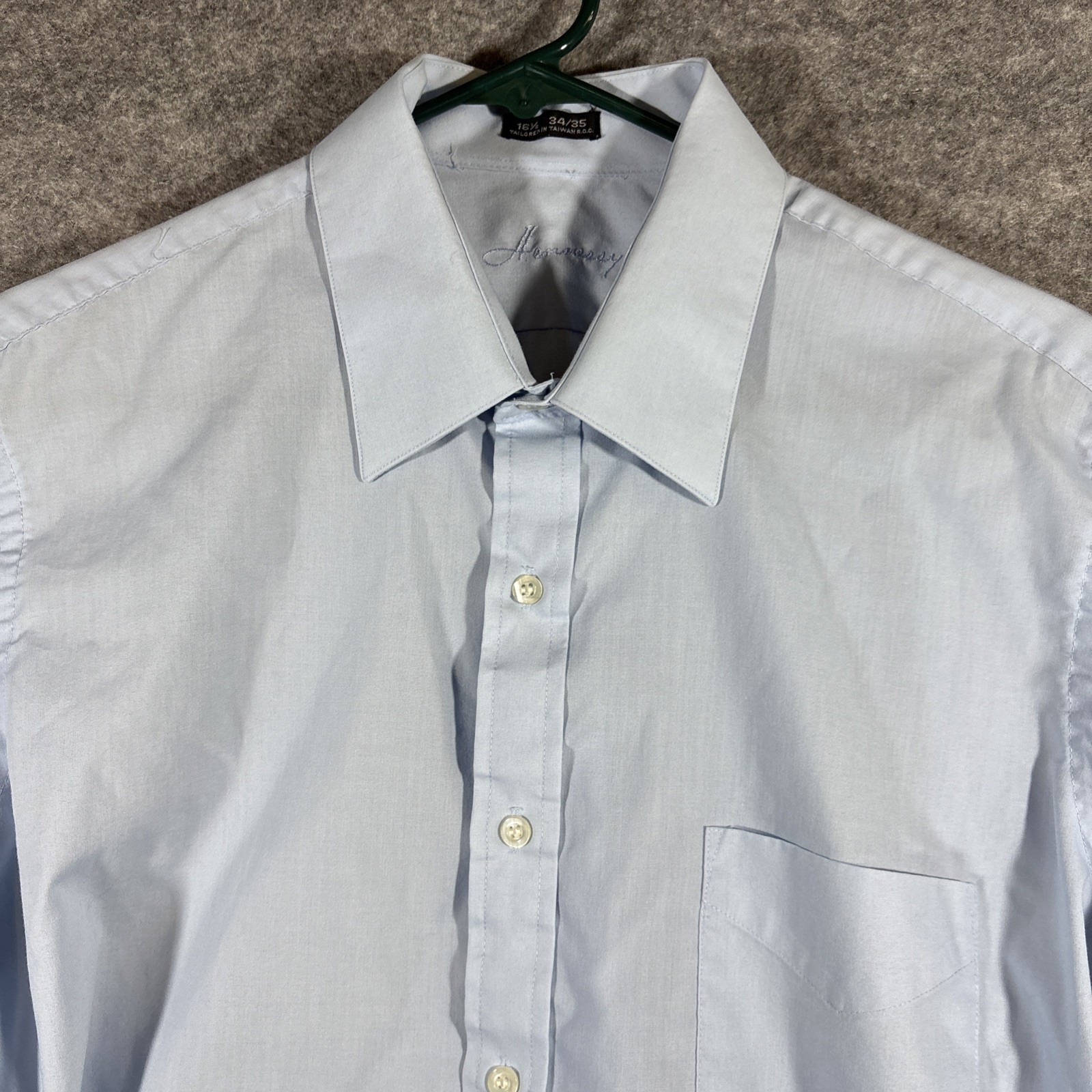 Hennessy Vintage Men’s Blue Dress Shirt 16.5 34/35