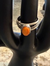 Artisan Sterling Silver Spiny Oyster Ring Adjustable Twisted Band Southwestern