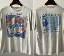 The Cure 1989 Lovesong Shirt Reprint 2 side White short sleeve T shirt S-5XL