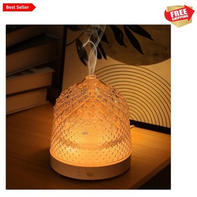 Glass Essential Oil Diffuser, 200ml Ultrasonic Aroma Diffusers with Glass Res...