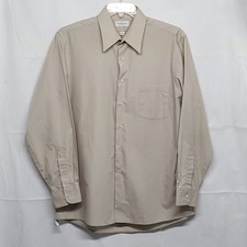 Vintage Van Heusen Mens Dress Shirt Poplin 16.5 34-35 Long Sleeve Y2K