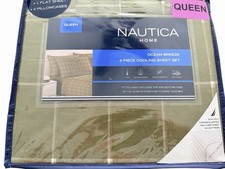 Nautica Queen Size 6 Pieces Set - NIP Ocean Breeze 6 Pieces Cooling Sheet Set