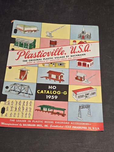 Plasticville U. S. A. Plastic Village Bachmann Model Railroad HO Catalog G  1959