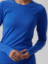 Athleta Momentum Blue Seamless Workout Top