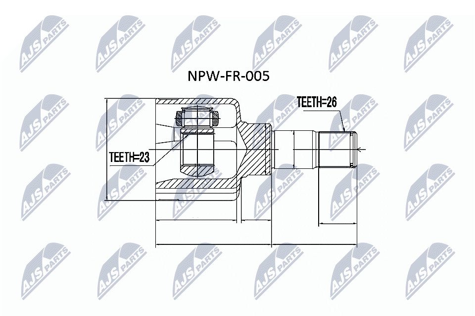 JOINT KIT DRIVE SHAFT NPW-FR-005 FOR FORD FOCUS/Turnier/Clipper EDDF/EDDB 2.0L - Image 4