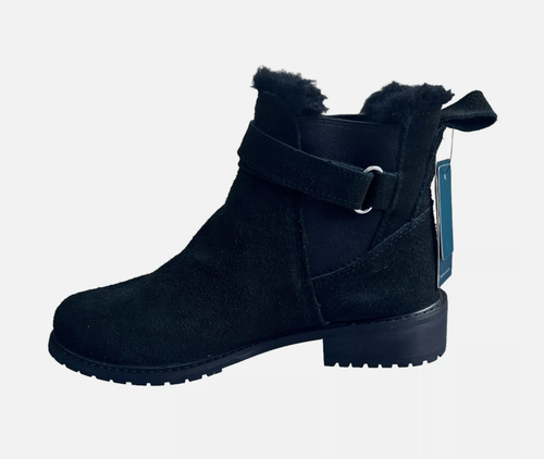 BNWT EMU Australia Explorer Loxton Boots UK 7 Black Waterproof Suede Merino Wool - Picture 2 of 9