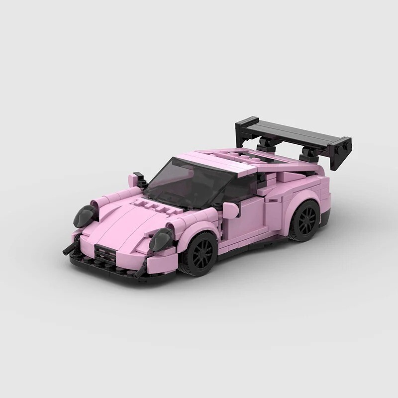 MOC Pink Porsche 911 LEGO Car Building Set