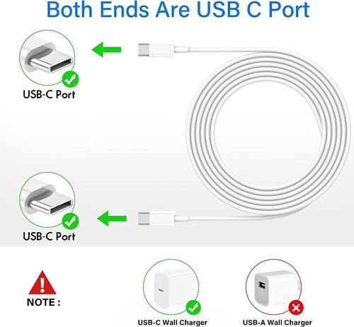 USB-C to USB-C Fast Charging Cable Type C Quick Charging Cord Data SYNC Lead CA - Picture 3 of 13