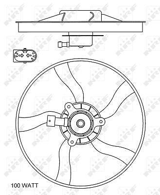 Engine Cooling Fan NRF Fits Citroen Xsara Picasso 1999-2011 1.6 1.8 125396 - Picture 1 of 3