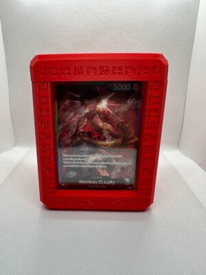 One Piece TCG Deckbox ''Road Poignee Griffe'' mit Leader Slot und Don Karten - Rot