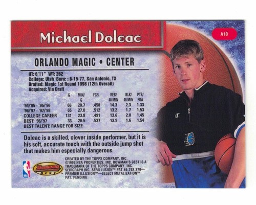 1996-1998 Skybox Premium Autographics Auto And 1998 Bowmans Best Autograph Auto - Picture 8 of 10