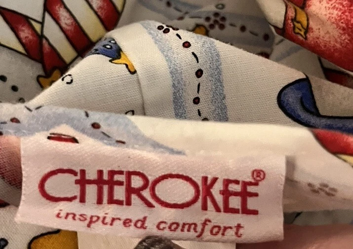 CHEROKEE 759 American Snowman SNFL Scrub Top Size XL - Image 3 of 4