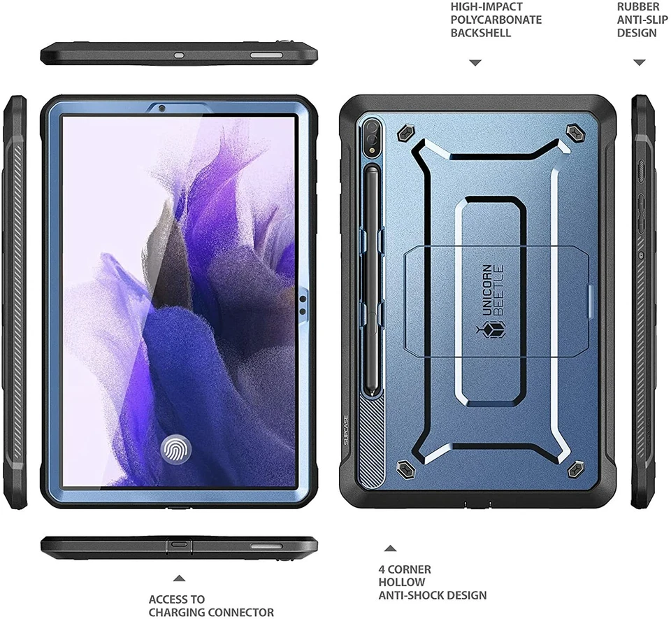 For Samsung Galaxy Tab S7 FE 12.4" SUPCASE S Pen Holder Stand Case Screen Cover - Image 3 of 4