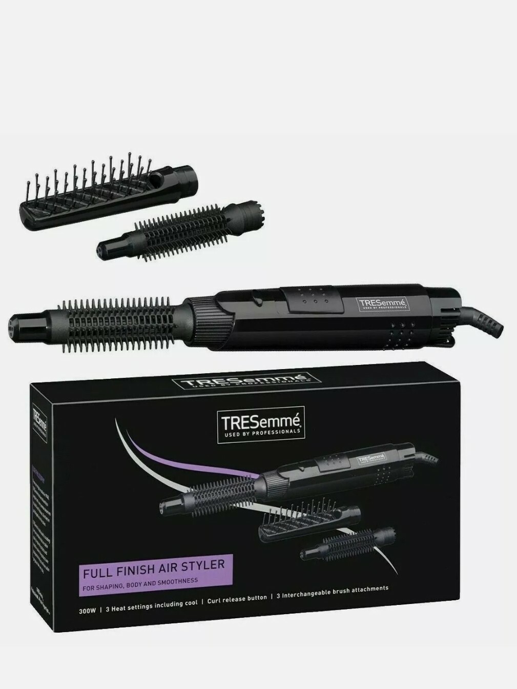 TRESemme 5265TU Full Finish Hot Air Styler Hair Brush with 3 Brush 300W