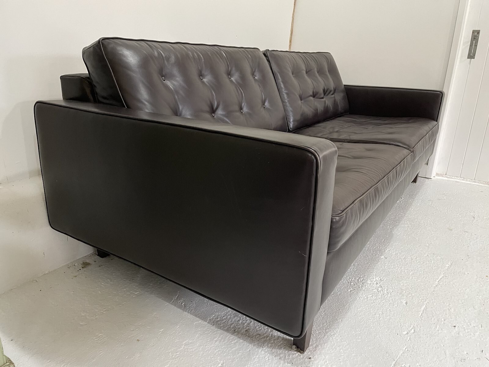 4 Seater Heals Hepburn Leather Sofa eBay