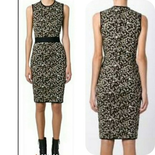 NWT Givenchy Wool Blend Floral Intarsia Sweater Dress Size M Retail $2,150 - Afbeelding 3 van 10