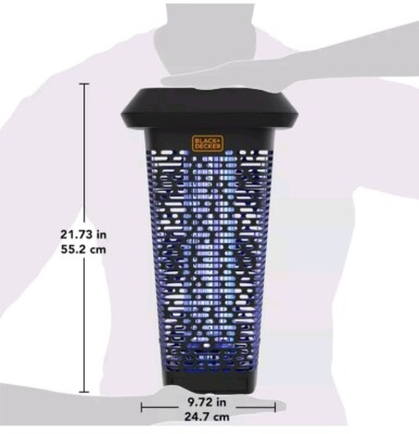 Black+Decker Outdoor Bug Zapper, Model:BDPC971, Covers up To 2 Acres+Tracking