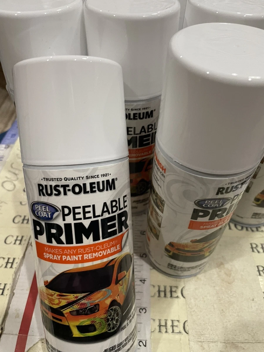 10X RUSTOLEUM PEELABLE PRIMER WHITE SPRAY 12 OZ. CANS 316178