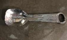 Vintage Advertising Shear-burns Shortening Stainless Metal Ice Cream Scooper