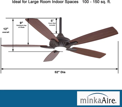 Minka-Aire F1000-ORB Dyno 52 Inch Indoor Ceiling Fan with Oil-rubbed Bronze  - Picture 3 of 7