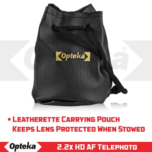 Opteka 49mm 2.2x AF Telephoto Lens for Canon EF 50mm f/1.8, Canon EF-M 15-45mm - Picture 8 of 9