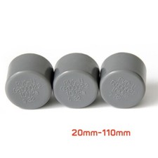 PVC Cap End Caps Plug Blanking 20-110mm Grey Adhesive Water Supply Pipe Fittings