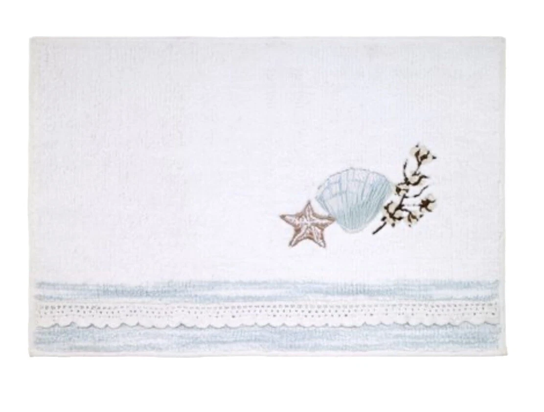 White 100% Cotton Bath Mats, Rugs & Toilet Covers