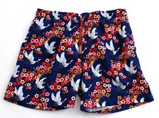 Broken Threads Surf Blue Crane Brief Lined Swim Trunks Water Shorts Men's NWT