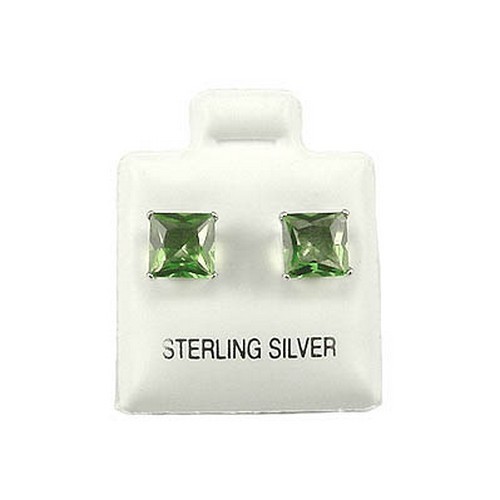 Boucles D'Oreilles En Argent Sterling 925 JiaYang - Diamants CZ Hypoallergéniques Ronde Ou Carrée Pour Femmes Et Hommes