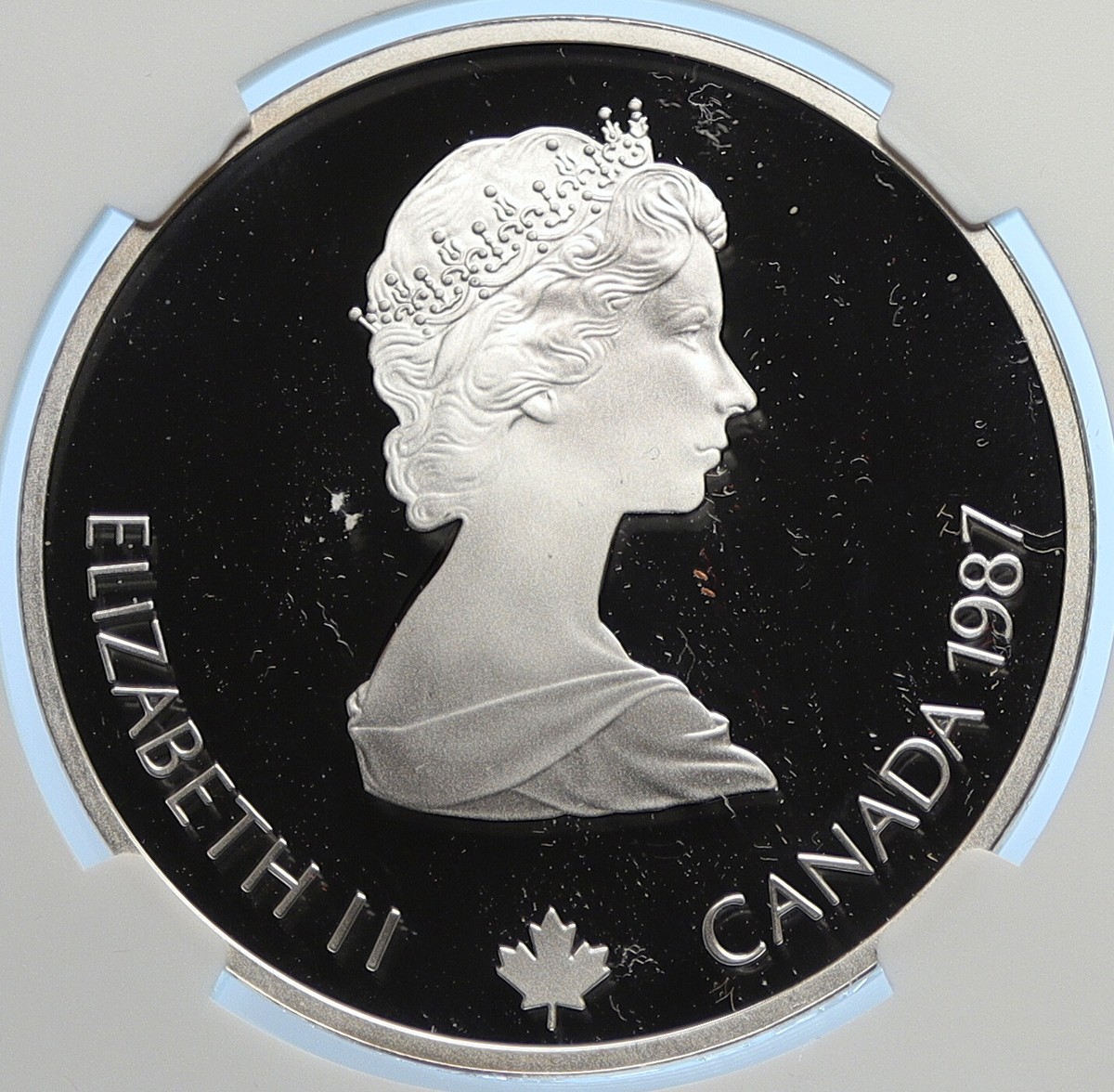 1988 Calgary Olympic 20 ドルSilver Coin 1987 CANADA 1988 CALGARY OLYMPICS Ice Skating Proof Silver $20
