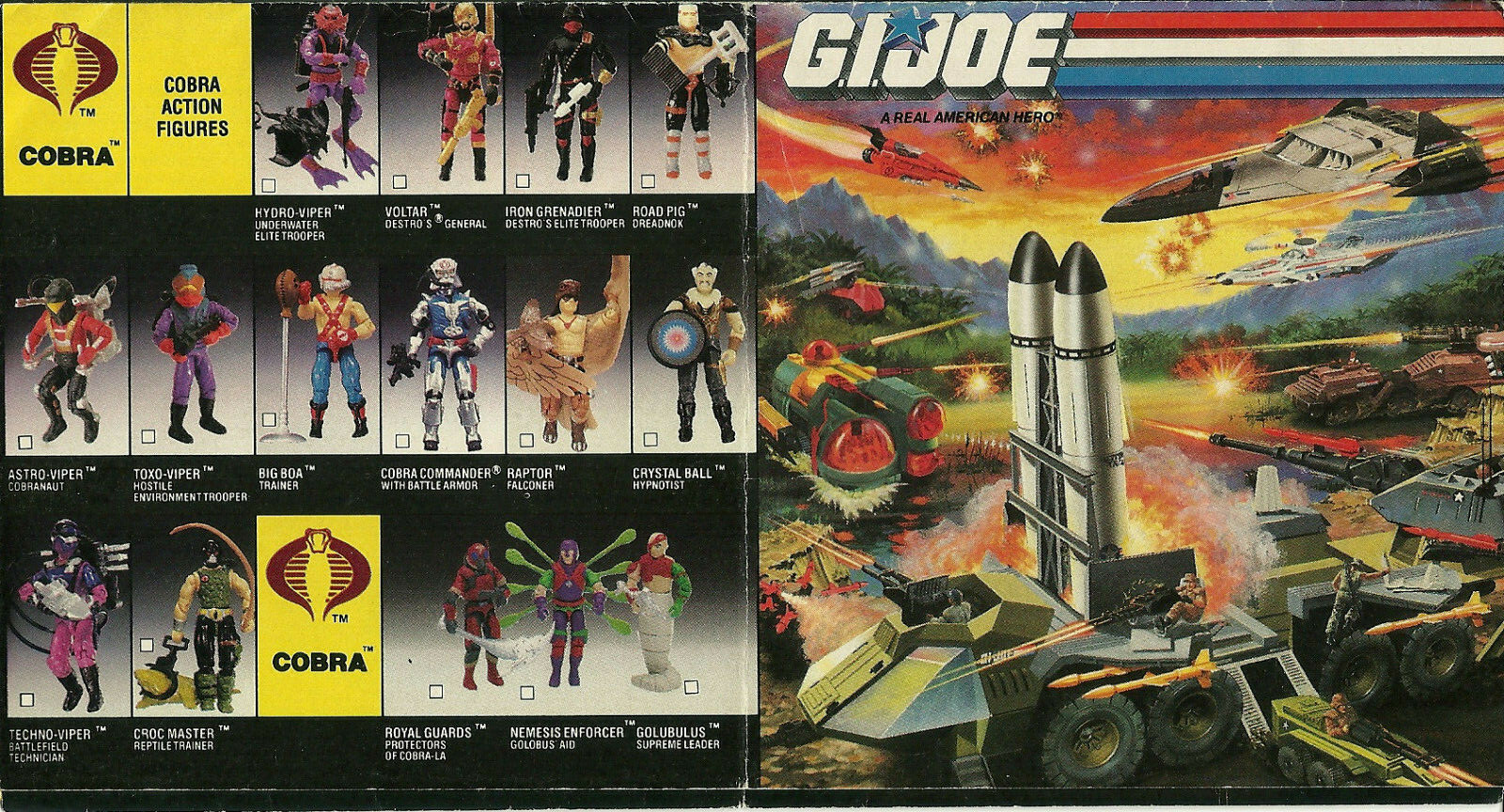 GI JOE CATALOG BROCHURE BOOKLET TOYS VEHICLES 1987 Iron Grenadiers Battle  Force – I.E.T. INDUSTRIAL ANTONIO PRIETO – SINCELEJO, SUCRE