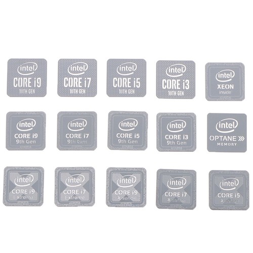 10th Generation Intel Core i9 i7 i5 i3 CPU Metal Sticker Laptop Logo Sticker_wf - Picture 4 of 16