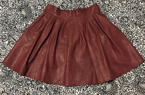 colored pleather skirt
