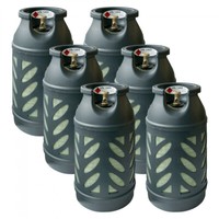 6 Stck. (97,00 € */ 1 Stck.) 6X Premium Eigentums Propan-Gasflasche 10 Kg (Leer)