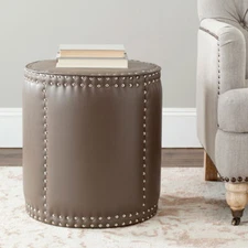 Safavieh Paula Ottoman Silver Nail Heads, Reduced Price 2172710310 MCR4596B