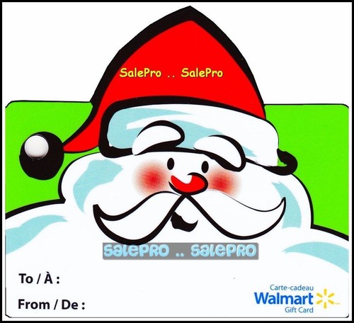 2x WALMART CHRISTMAS SANTA CLAUS CARD WRAPPING PAPER COLLECTIBLE GIFT CARD LOT - Picture 3 of 4
