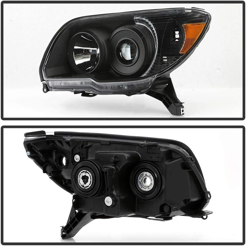 For 2006-2009 Toyota 4Runner 4-Runner BLACK Headlights Replacement Headlamps - Image 2 of 4