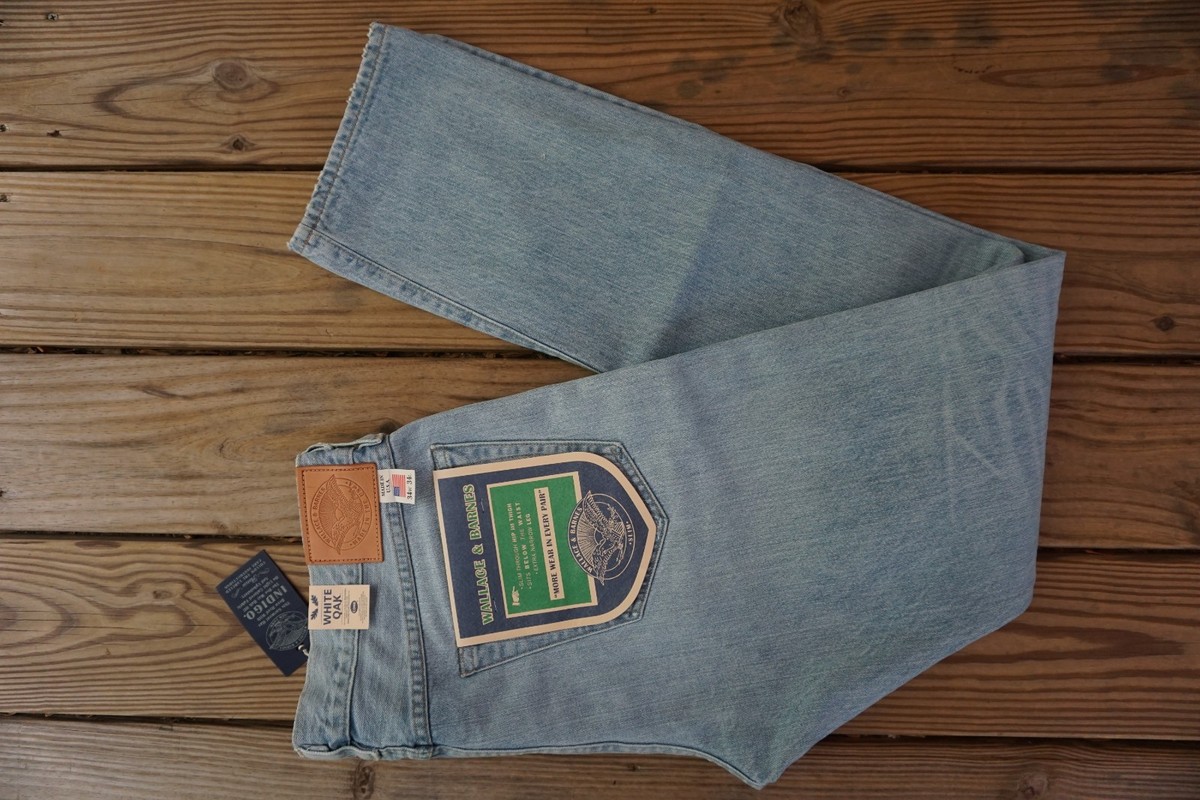 WALLACE & BARNES FOR J. CREW NWT USA DESTROYED SELVEDGE JEANS 
