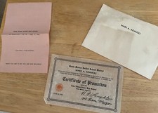 1954 Santa Monica Calif John Adams Junior High Certificate Program Envelope Vint