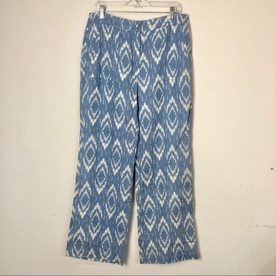 ikat Pattern Printed Corduroy Pants Size 25