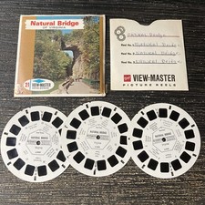 Vintage View-Master 3-Reel Set Natural Bridge Complete EUC A705