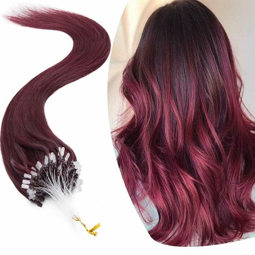 Micro Ring Loop Beads Link Hair Extensions Human Hair Real Remy Russian Hair US - Picture 66 of 69