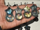 Labradorite Moon Star Pendant Handmade Ethnic Jewelry FP-37